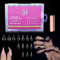 280 Pcs Cat Claw Short Curved Stiletto Nail Dual Forms for Poly Gel Extension of 14 sizes 3D Eagle Hawk Curve Sculptural Acrylic Nails, Reusable Full Cover Molds Nail Art Design