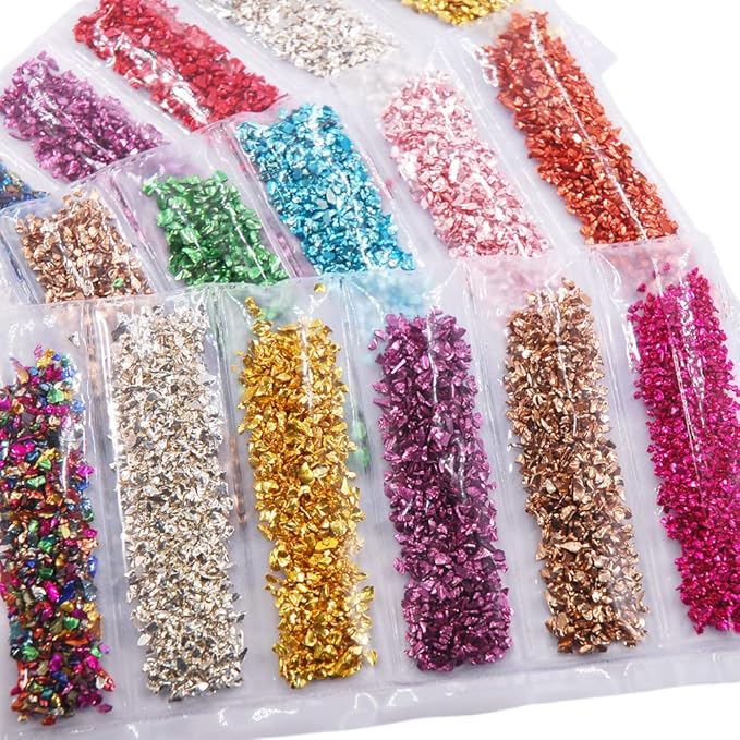 Nail 3D Crushed Stone Colorful Irregular Rock Crystal Glass DIY Piece Gemstones Nail Art Crafts Decoration