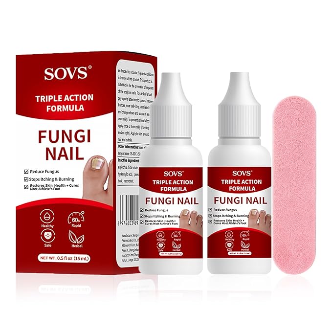 Fungi Nail Toenail Treatment,Gentle Formula, Effectively Improves Nails for a More Beautiful Appearance (2Pcs, 1 oz)