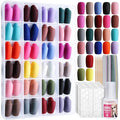 FANDAMEI Matte Press on Nails, 24 Packs 576PCS Press on Nails Medium Square Matte, Lightweight Natural Fake Nails Full Cover, False Nails with Glue