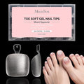 MelodySusie Squoval Toe X Nail Tips - 300Pcs 15 Sizes Clear Acrylic, Full Matte Full Cover Press on Nails for DIY Extension & Salon Use,Pre-Shaped for Long-Lasting Manicure