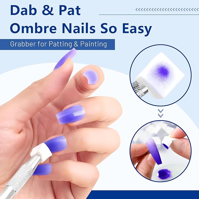 ABAC Solid Gel Nail Polish,Ombre Gel Nail Polish,Pat Paint Nail Gel-24 Colors Blue Pink Purple Shimmer Hema Free Gel Polish w/Pro Brush Soak Off LED Gift for Women