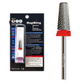 6.6mm Large Tapered Barrel 5-in-1 Nail Drill Bit, 3/32" Safety Cross-Cut Tungsten Carbide Efile Bit for Fast Gel & Acrylic Removal, Two-Way Rotation, Professional Nail Tech & Beginner Bit, Fine.