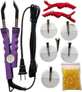 Keratin Hair Extensions Tools Flat Tip Fusion Hair Extension Iron Connector Wand Heat Install Tool Set Keratin Bonding Machine Melting Gun Purple