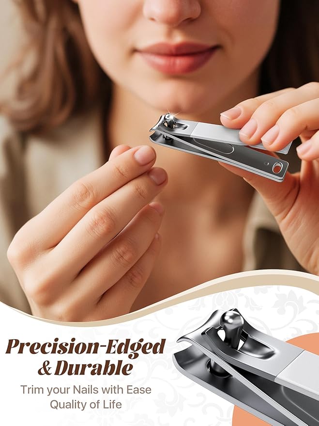 Manicure kit for Women – Nail Clippers, Cuticle Trimmer, Tweezers, Metal File, and Travel Case – Professional-Quality Tools for Home, Travel, or Gift Use