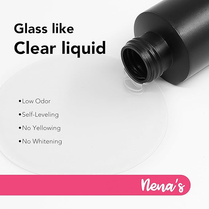 Nena's Elastic Rubber Base Coat Set - 15 mL / 0.5 fl oz Bottle + 120 mL / 4 oz Refill | UV/LED Curable Correcting Base with Enhanced Adhesion, Soak Off Formula for Professional Nails
