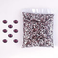 SS3-SS20 Crystal Glass Rhinestone Round Shape Flatbase Strass for DIY Nail Art Decorations Craft Making 14400PCS/Bag (SS16：3.8-4.0mm, Light Purple)