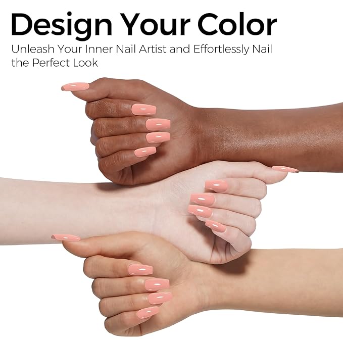 TOMICCA Gel Nail Polish - Nautral Nude Brown, Soak Off UV Skin Tone Color Nail Polish Natural Color Nail Art DIY Manicure Salon