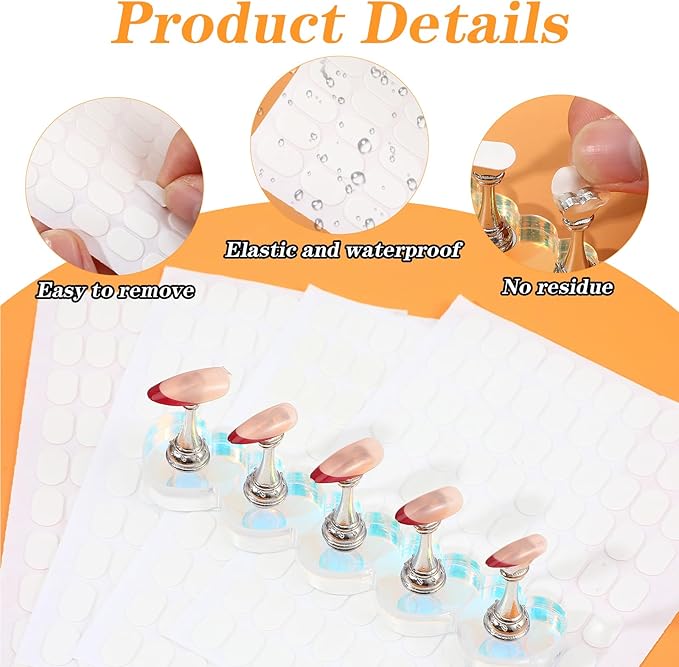 1200 Pcs Double Sided Nail Sticky Tack, Clear Nails Stand Sticky Tabs No Trace Poster Stickers for Festival Decoration Sticky Dot