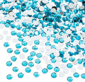 John Bead 2000 Pieces 4mm (SS16), Aqua, Acrylic Round Flat Back Rhinestones for Jewelry Making, DIY Crafts, Nail Art, Face Makeup, Clothes