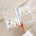 80 Slots Nail Sticker Book Transparent Artistic Sticker Album Organizer Design for Nail Desk Tidy Art Decals Holder Organizer Display Book DIY Nails Arts Design Tools Manicure Tools