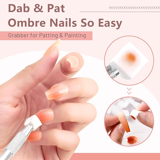 ABAC Solid Gel Nail Polish,Ombre Gel Nail Polish,Pat Paint Nail Gel,Spring&Summer Hema-free 24 Colors Soak Off Gel Polish Kit with Double-Ended Nail Art Brush for Salon and Nail Art DIY at Home