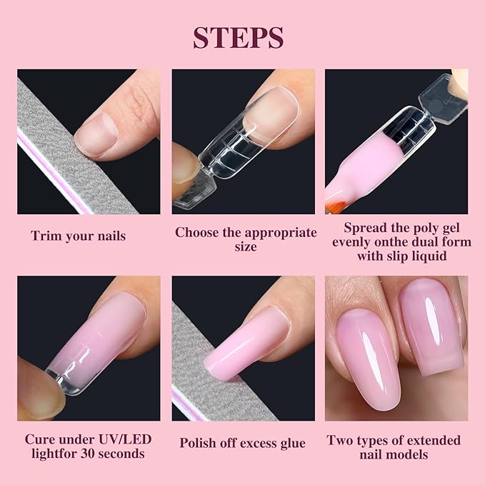 Molding Kit for Nail Extension and Enhancement - 120 Pieces in Box - Non-woven Band with Marking Lines