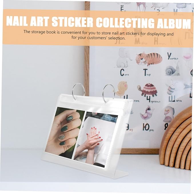 Sticker Display Stand Nail Stickers Display Books Nail Art Decal Storage Book s Collecting Holder Organizer Collecting Album Art Decal Album