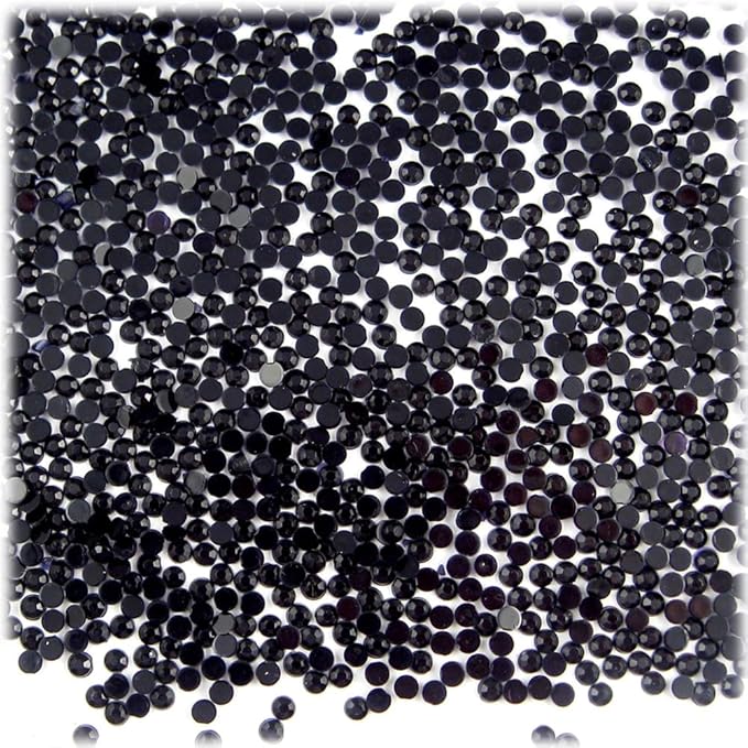 The Crafts Outlet 5,000pc Rhinestones Round 2mm Tiny for Nails - Flatback Beer Brown