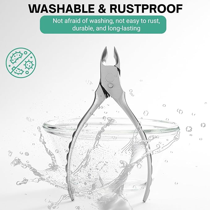 Toenail Clippers for Thick Nails for Seniors | Podiatrist Surgical-Grade Steel | Sharp Curved Blade & Non-Slip Handle | Toenail Clippers for Ingrown&Thick Toenails alicates para uñas de pies