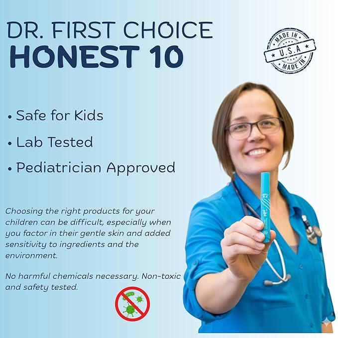 Honest10 Nail Biting Prevention Click Pen for Kids - Break The Thumb Sucking Habit - Safe Bitter Nail Formula, Lab Tested & Pediatric MD Approved - Easy Application, Mfr in USA (0.25 oz)