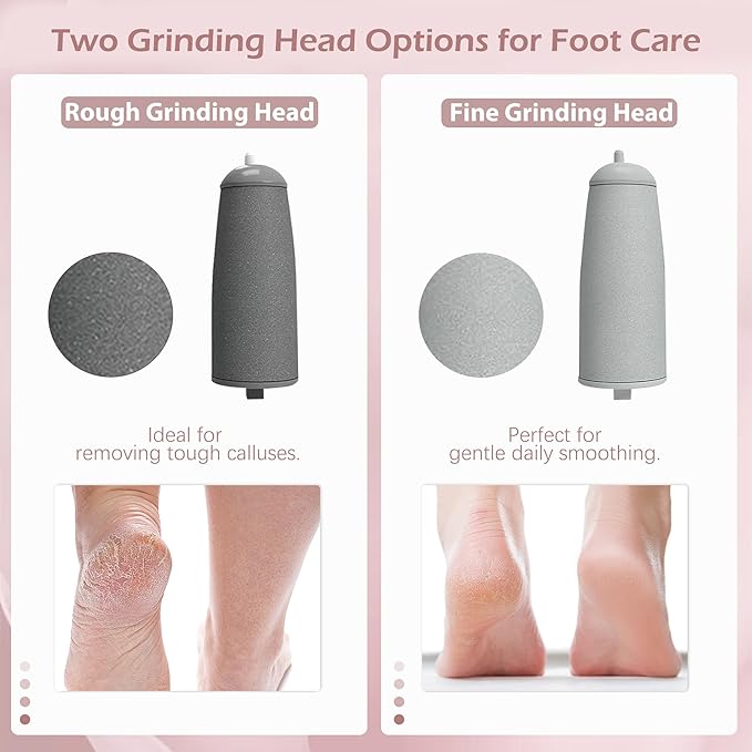 Glowelle Pedicures Replacement Heads for Flaweless Pedi Electric Foot File Replacements Bits, Electric Callus Remover Grinders Replacement Roller Heads (Fit Most Similar Model)