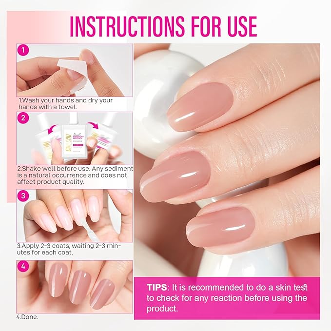 Nail Repair Strengthener for Women: 8 in 1 Dusty Peach Nail Hardener Extra Strong and Growth - Protein Nail Polish Hardener Ridge Filler Concealer for Weak and Damaged Nails 15ml