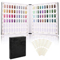 Segbeauty 120 Colors Sample Nails Display, Nail Gel Polish Organizer Colors Chart with 120 False Nail Tips, Nails Art Salon Home DIY Fingernail Swatch Stick Booklet Supplies Tool Showcase Cardboard