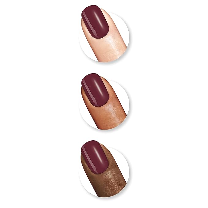 Sally Hansen Miracle Gel Salon Quality Nail Polish | Gel-Like Formula, Two-Step System, No UV Light Needed, Long Lasting | Opaque, Glossy | 496 Beet, Pray, Love | Berry Red Nail Color