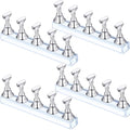 Blulu 4 Sets Acrylic Nail Display Stand Nail Holder Magnetic Nail Practice Stand Fingernail DIY Nail Design Stand for False Nail Manicure Tool (Silver)