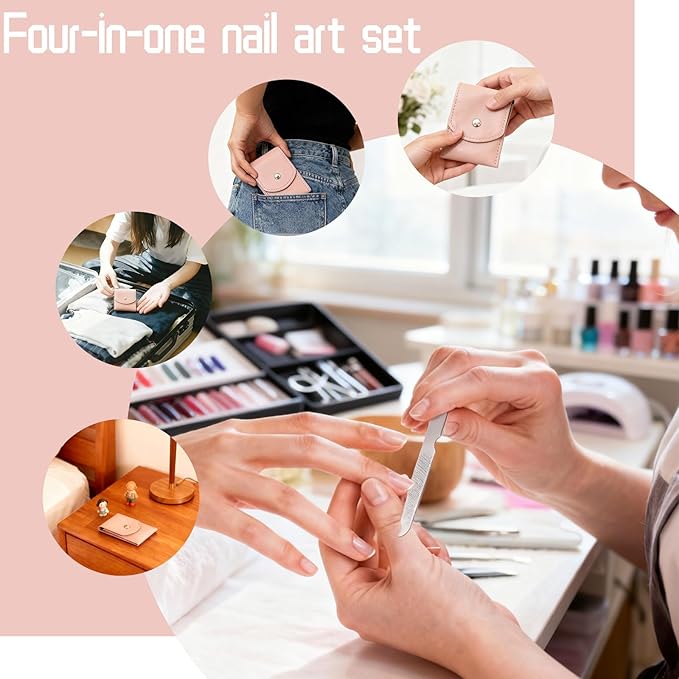 20-Piece Complete Nail Care Kit, Professional Manicure Set with Stainless Steel Tools for Home Use, Travel & Gifts | Portable Nail Clipper Kit in Pink Case (Pink)