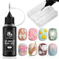 3D Gel Nail Art, 15g White Sculpting Gel 1-Minute Quick Molding No Wipe Gels Polish for Silicone Nail Molds, Carving 3D Charms Resin Craft U V LED Lamp Needed DIY Home Salon