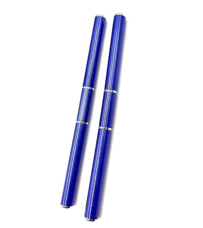 2 Pack of Polygel Brush and Picker Dual-Ended 2 IN 1 Design Stainless Steel Gel Nail Brush Polygel Slice Tool for PolyGel UV Gel Acrylic Nails Extension Quick Building Gel(Blue)