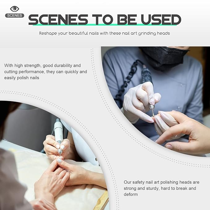 Beaupretty Nail Drill Grinding Bit Holder Box- Drill Bit Case Stand Displayer Acrylic Manicure Grinding Head Display Box