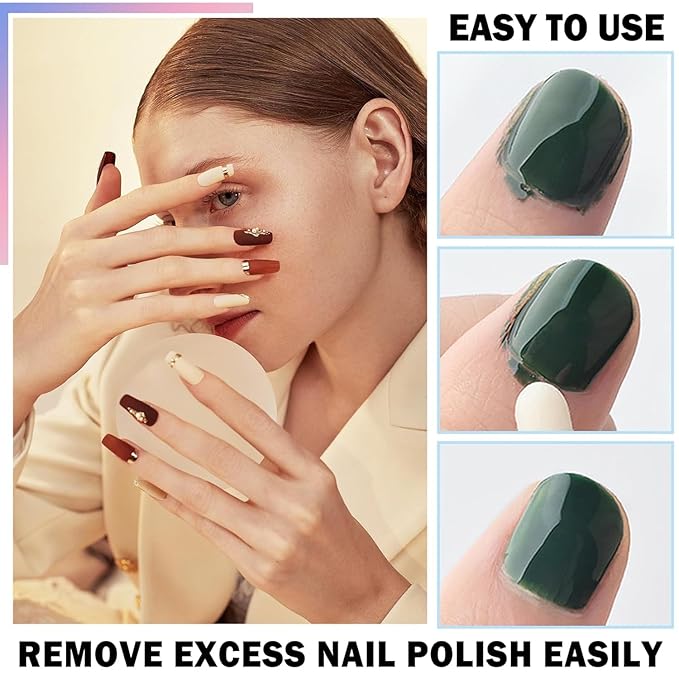 Nail Polish Corrector Pen, 4Pcs Nail Polish Remover Tool with 20pcs Tapered Refill Tips, Nail Polish Correction Nail Edge Cleaning Pen for Nail Art DIY