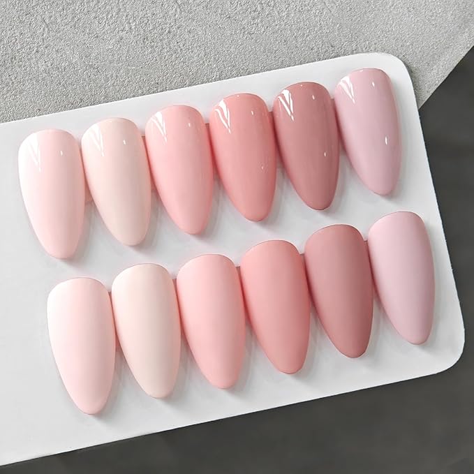 Born Pretty Pink Gel Nail Polish 6 Colors,Soft Nude Pink Valentine's Day Gift Nail Art Manicure DIY Salon Home