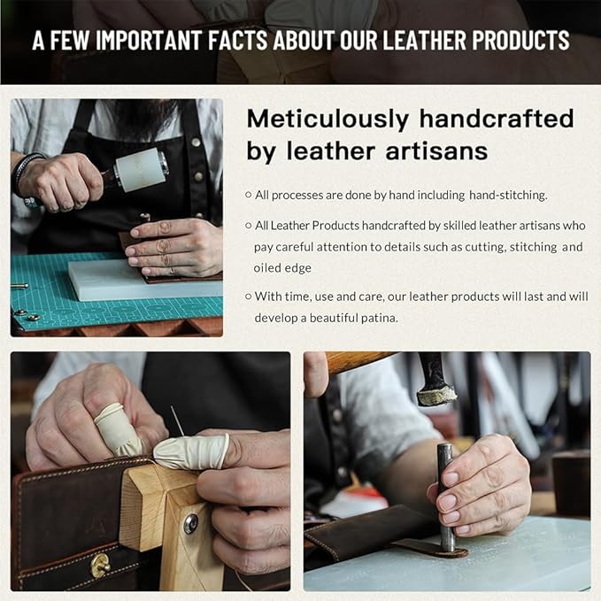 CONTACTS Full Grain Leather Empty Manicure Kit Case for Men Travel Nail Clipper Pouch Small Personal Care Tools Pouch By Handmade (Case Only)