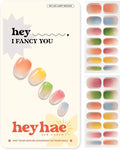 Heyhae Semi Cured Gel Nail Strips | No LED Lamp Needed | Ombre, Pink, Spring | Easy Apply & Remove, Salon Quality | Includes 28 Strips, 1 Prep Pads, Nail File & Wooden Stick - Hey, I Fancy You