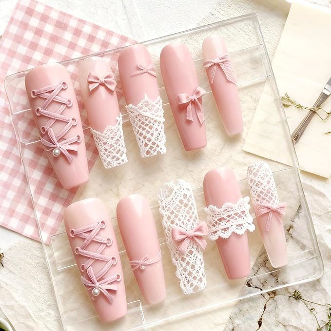 Bowknot Silicone Nail Molds, 3D Nail Molds for Nail Art, DIY Bow Charms Nail Molds 3D Sculpting Molding Gel Nail Desgin Nail Art Carved Mould for Resin Accessories DIY Nail Supplies