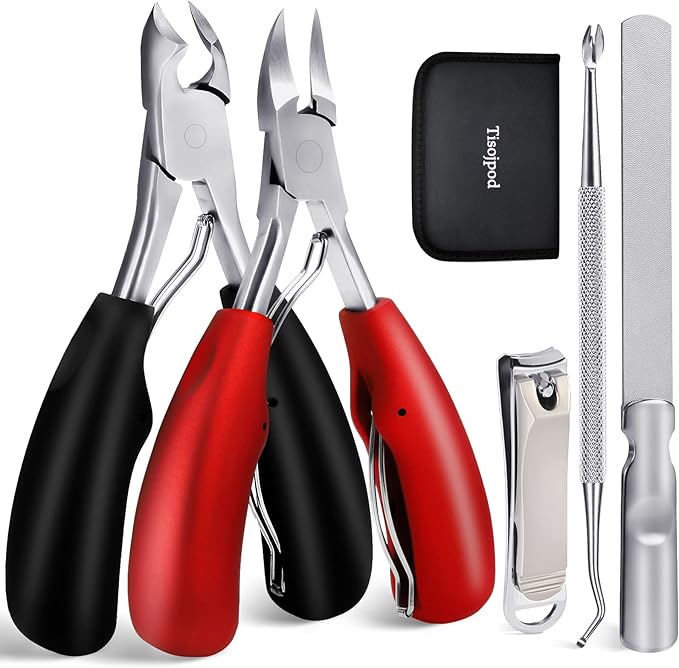 5Pcs Toenail Clippers Set for Ingrown Toenail & Thick Toenails,Nail Clippers Set for Seniors Men Women,Ingrown Toenail Clippers,Professional Heavy Duty Toenail Clippers for Thick Toenails