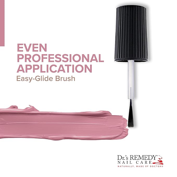 Dr’s Remedy Enriched Nail Polish: Non Toxic, All Natural, and Organic - Doctor Formulated: Strengthens, Restores, Heals, and Protects '24-Free' - POSITIVE Pink