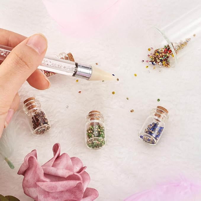 Craftdady 5500Pcs 2mm Faceted Glass Rhinestone 11 Colors Pointed Back Crystal Diamante Gems Birthstone Faceted Cabochons for Nail Arts Decoration Jewelry Making Wedding Bouquet