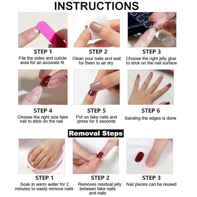 WOMHOPE Press on Nails Handmade Full Cover False Nails with Rhinestone Vintage Flower Aurora Acrylic Nails for Women and Girls 10pcs/Box Long Almond,Coffin (Pink cat's eye, Medium)