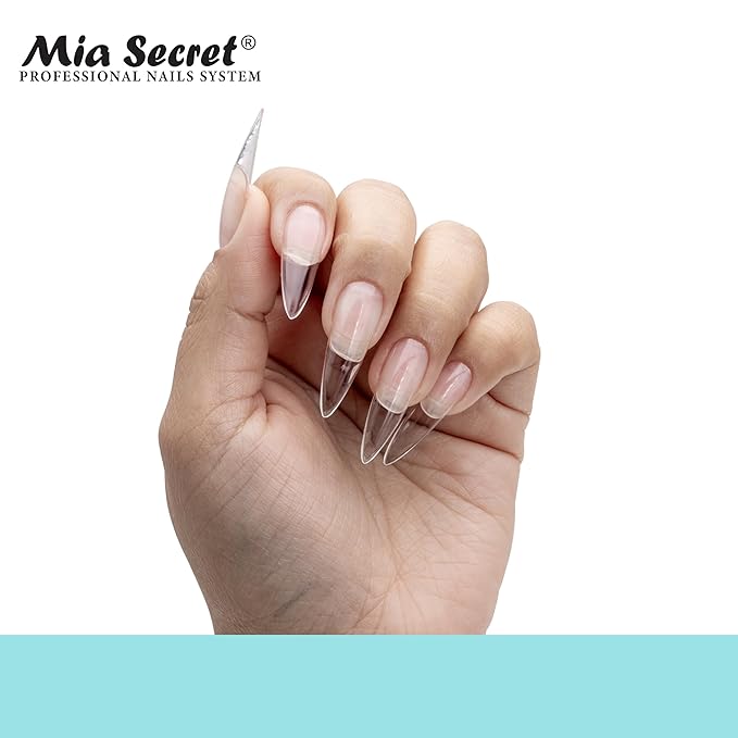 Mia Secret Soak off CLEAR Soft Gel Nail Tip MADE IN USA for Salon and DIY (Clear 140 Tips, Stiletto)