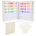 Segbeauty 120 Colors Nail Polish Display Book, Nail Color Chart with 120 False Nail Tips, Professional Nails Gel Card Board Nails Salon Practice Design Display Chart for DIY Fingernail Art