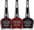 MASGLO Gel Evolution – Set of 3 Nail Polishes No UV/LED Lamp Needed, Fast-Drying, 12-Day Wear, 14-Free Formula, High-Gloss Finish, vegan (0.5 oz Each)