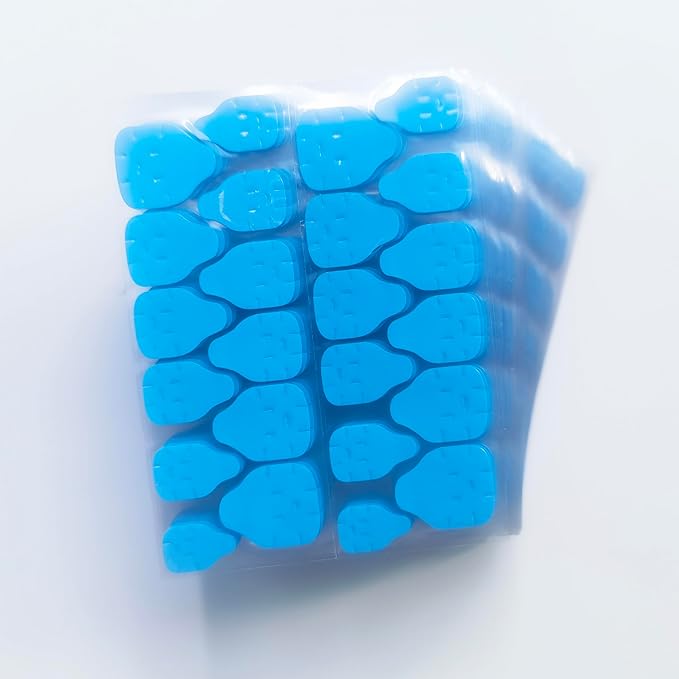 Nail Stickers：Nail Adhesive Tabs Transparent Double Side Nail Sticky Tabs, 1200PCS Press Ons Nail Sticker,Waterproof Breathable False Nail Tips Jelly Nail Glue Replacement (Blue 50sheet)
