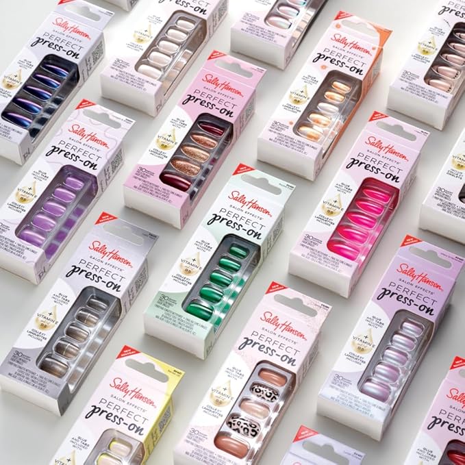 Sally Hansen Instant Cuticle Remover & Salon Effects Rocket Fuel Press On Nails Kit, Nail Treatment & Manicure Set