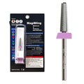 16mm Long Tapered Barrel Nail Drill Bit, 3/32” Safety Tungsten Carbide E-File Bit for False Nail Application, Press-On Tip Apply Nail Extension, Gel & Acrylic Removal, Two-Way Rotation, Double Fine