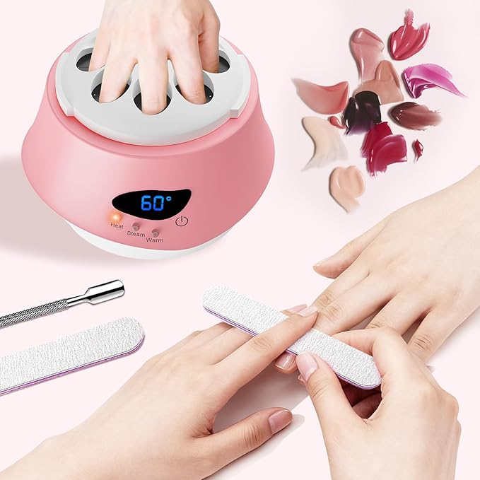 50W Nail Steamer Remover, Professional Bask La Steam Pro Gel Remover, Acetone-proof Gel Nail Polish Remover Machine for Salon and Home