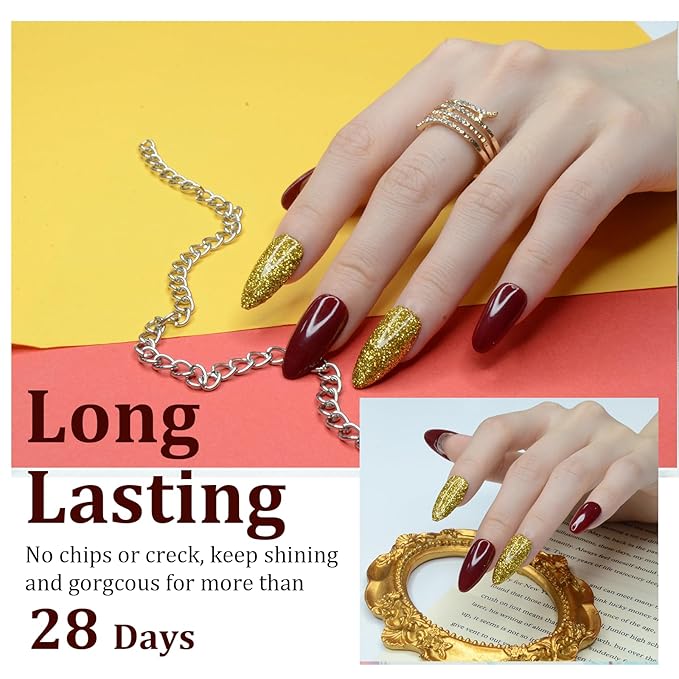 1 Oz/28g Dark Red Dip Powder, Nail Dipping Powder French Powder Pro Collection System Nail Art Starter Manicure Salon DIY at Home, Odor-Free&Long-Lasting, No Needed Nail Lamp Curing