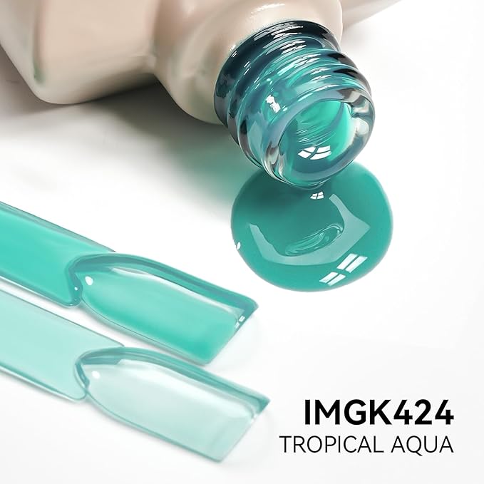 MAYCHAO 15ML Jelly Tropical Aqua Gel Nail Polish 1Pc Transparent Aqua Gel Polish Soak Off UV LED Translucent Nail Polish Nail Art Starter Manicure Salon DIY at Home, 0.5 OZ