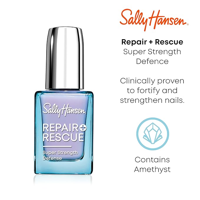 Sally Hansen Nail Treatment Repair + Rescue Super Strength Defense | Nail Strengthener | Fortifies Weak Nails & Delivers Stronger Nails in 1 Week
