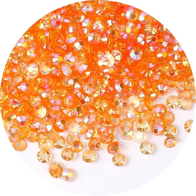 4500 Pcs SS6 2mm AB Flatback Rhinestones for Nails Art Crafts Transparent Glitter Round Gems Crystals DIY Clothes Shoes(Clear Champagne AB)